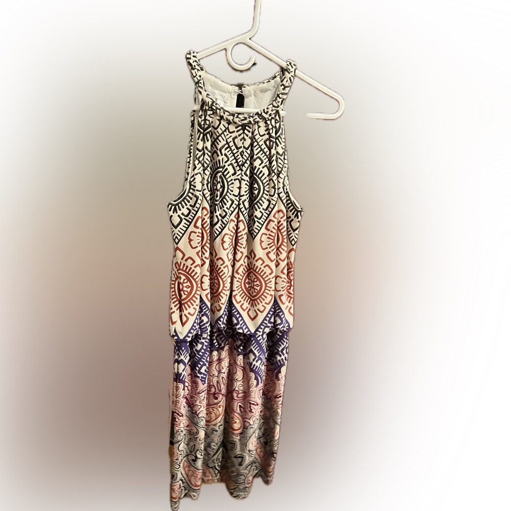 London Times Bohemian Print Maxi Dress Size 8